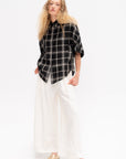 Pima - Cropped Wide Leg Pants, Off White