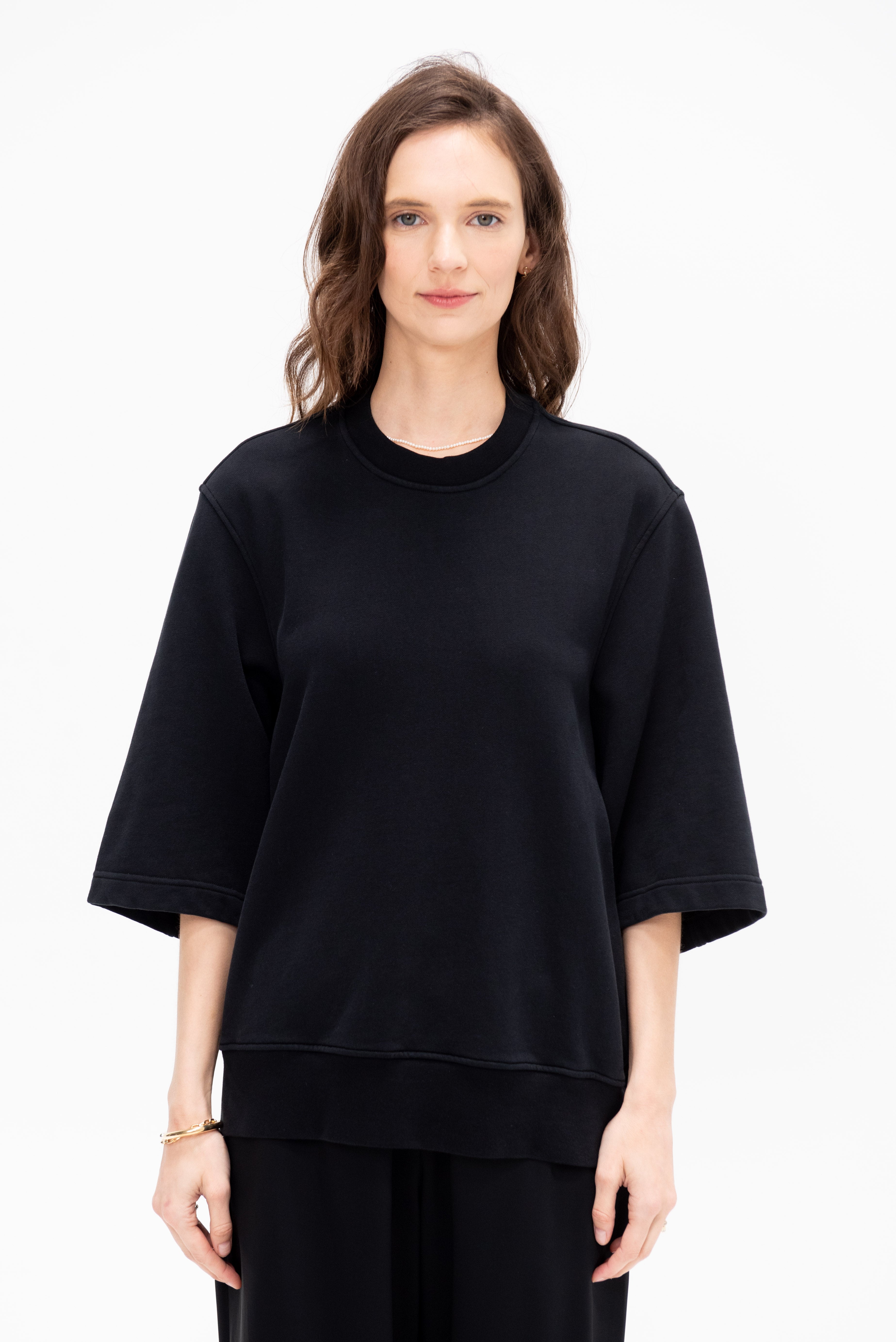 楽天 送料無料にならない Christian Wijnants Pleat Kick – Black Shirt, T Sweat Tuza Tシャツ(半袖+袖なし)