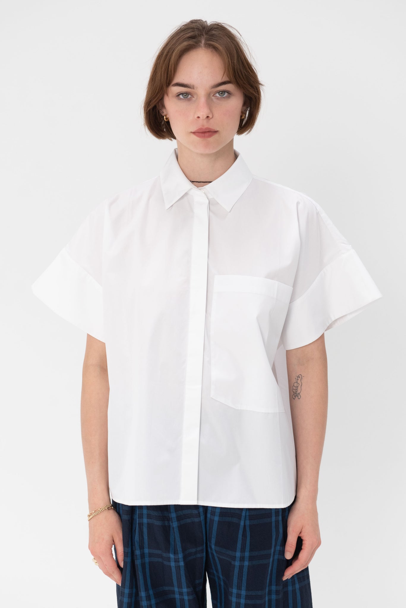 CO - Boxy Short Sleeve Shirt, White