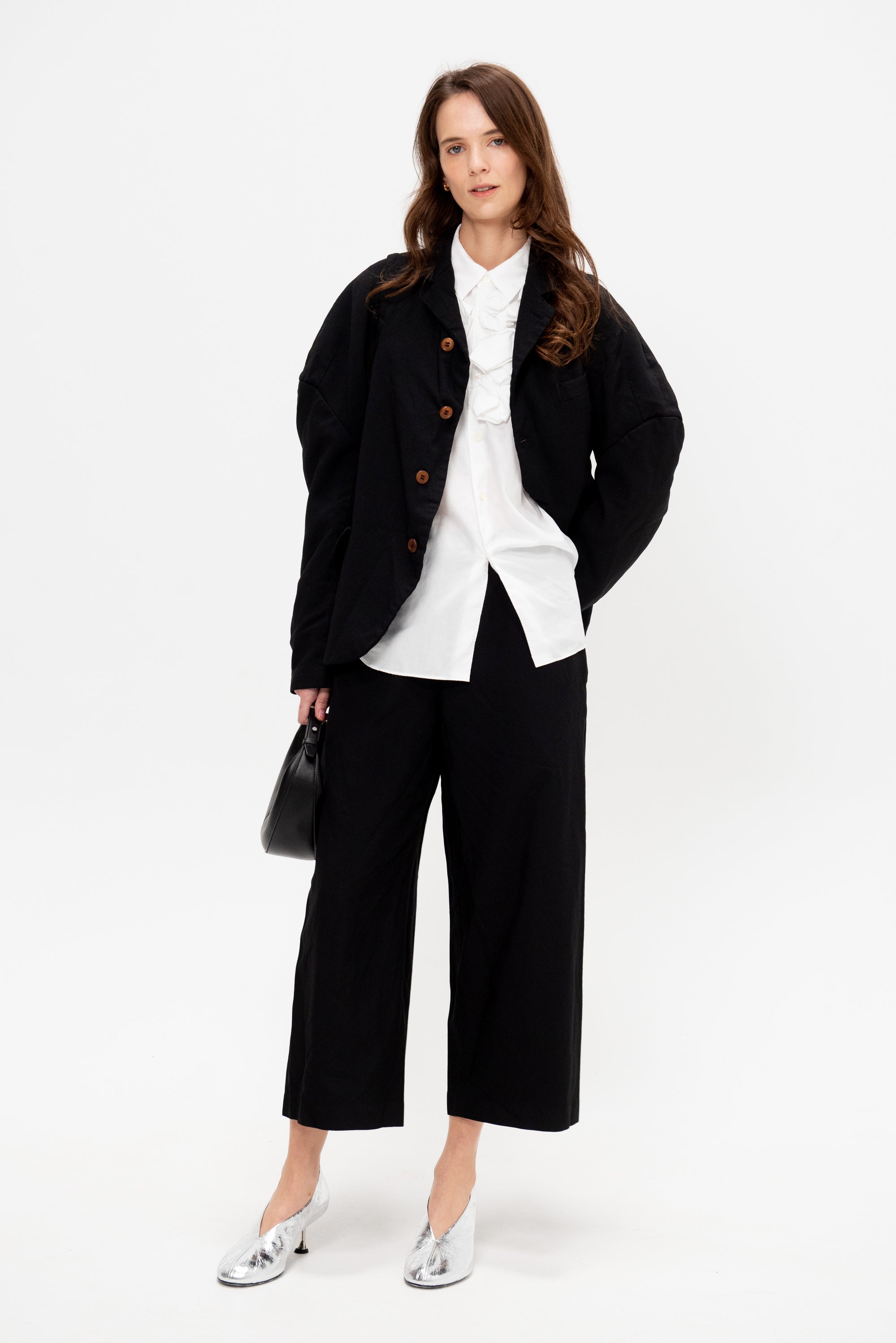 Rosette Blouse, White