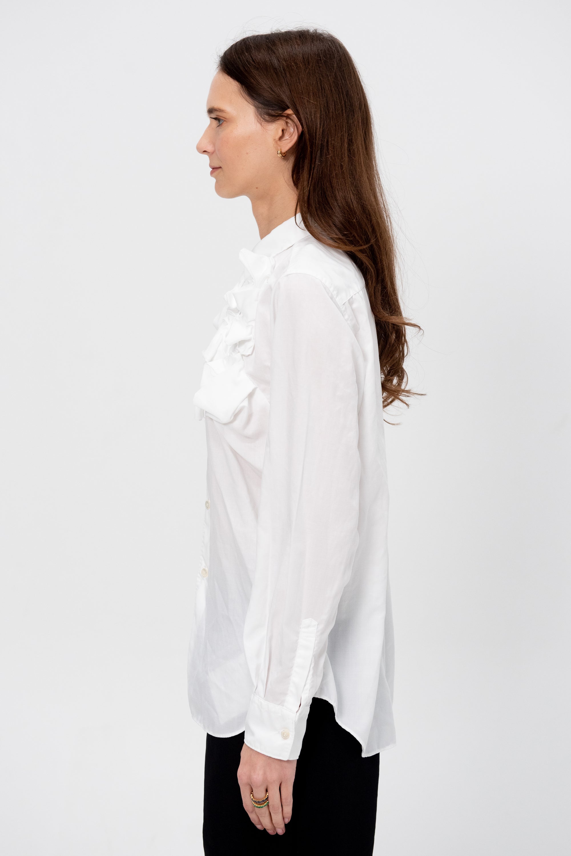 Rosette Blouse, White