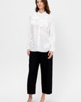 Rosette Blouse, White