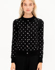 Polkadot Cardigan, Black