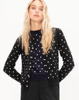 Polkadot Cardigan, Black