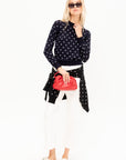 Polkadot Sweater, Navy