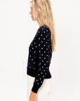 Polkadot Sweater, Navy