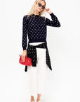 Polkadot Sweater, Navy