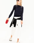Polkadot Sweater, Navy