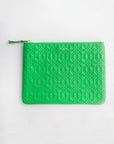 Comme des Garçons - Embossed Leather Zip Pouch, Green