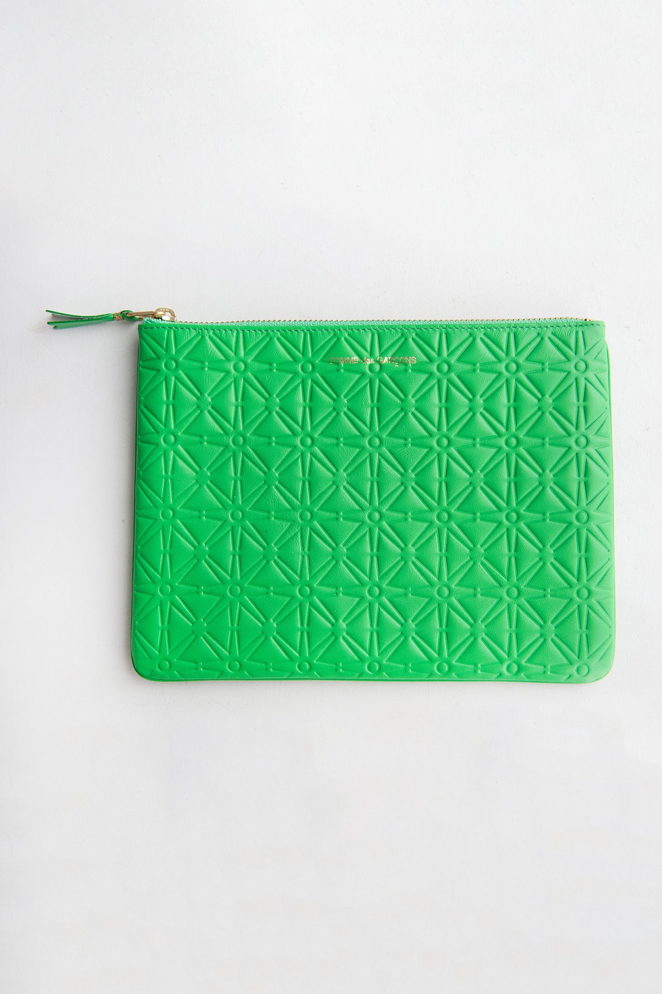 Comme des Garçons - Embossed Leather Zip Pouch, Green