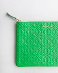 Comme des Garçons - Embossed Leather Zip Pouch, Green