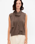 Merino Wool Lace Waistcoat, Taupe