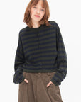 CORDERA - Merino Wool Striped Cardigan, Stripe