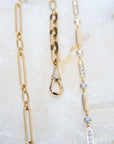 Plain & White Diamond Merveilles Bracelet, Yellow Gold