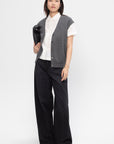 Bolt Cashmere Vest, Dark Heather Grey