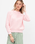 Chelsea Solid Cotton Sweater, Petal