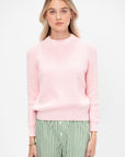 Chelsea Solid Cotton Sweater, Petal