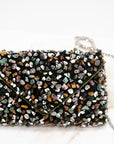 Rock Bead Clutch, Olive