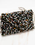 Rock Bead Clutch, Olive