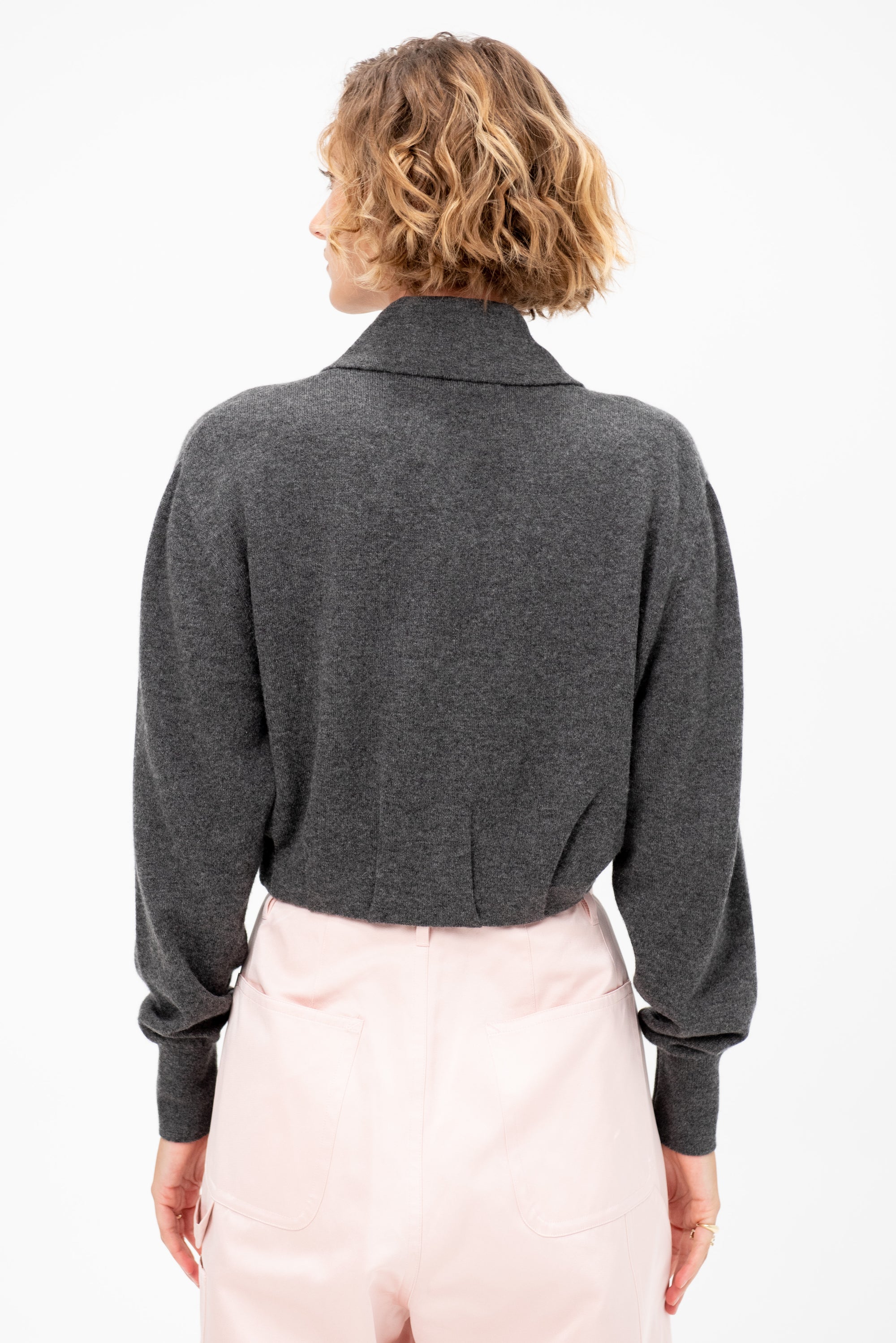 Button-Down Cardigan, Dark Grey