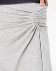 Button Midi Skirt, Heather Melange