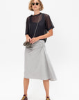Button Midi Skirt, Heather Melange