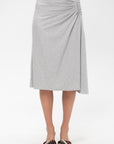 Button Midi Skirt, Heather Melange