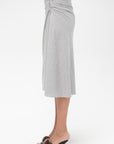 Button Midi Skirt, Heather Melange