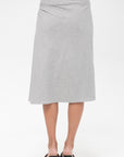 Button Midi Skirt, Heather Melange