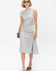 Off Shoulder Top, Grey Melange