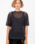 Sheer T-Shirt, Navy