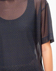 Sheer T-Shirt, Navy