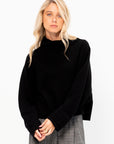 Batwing Turtleneck Knit Sweater
