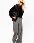 Batwing Turtleneck Knit Sweater