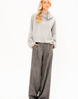 Batwing Turtleneck Knit Sweater