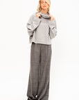 Batwing Turtleneck Knit Sweater