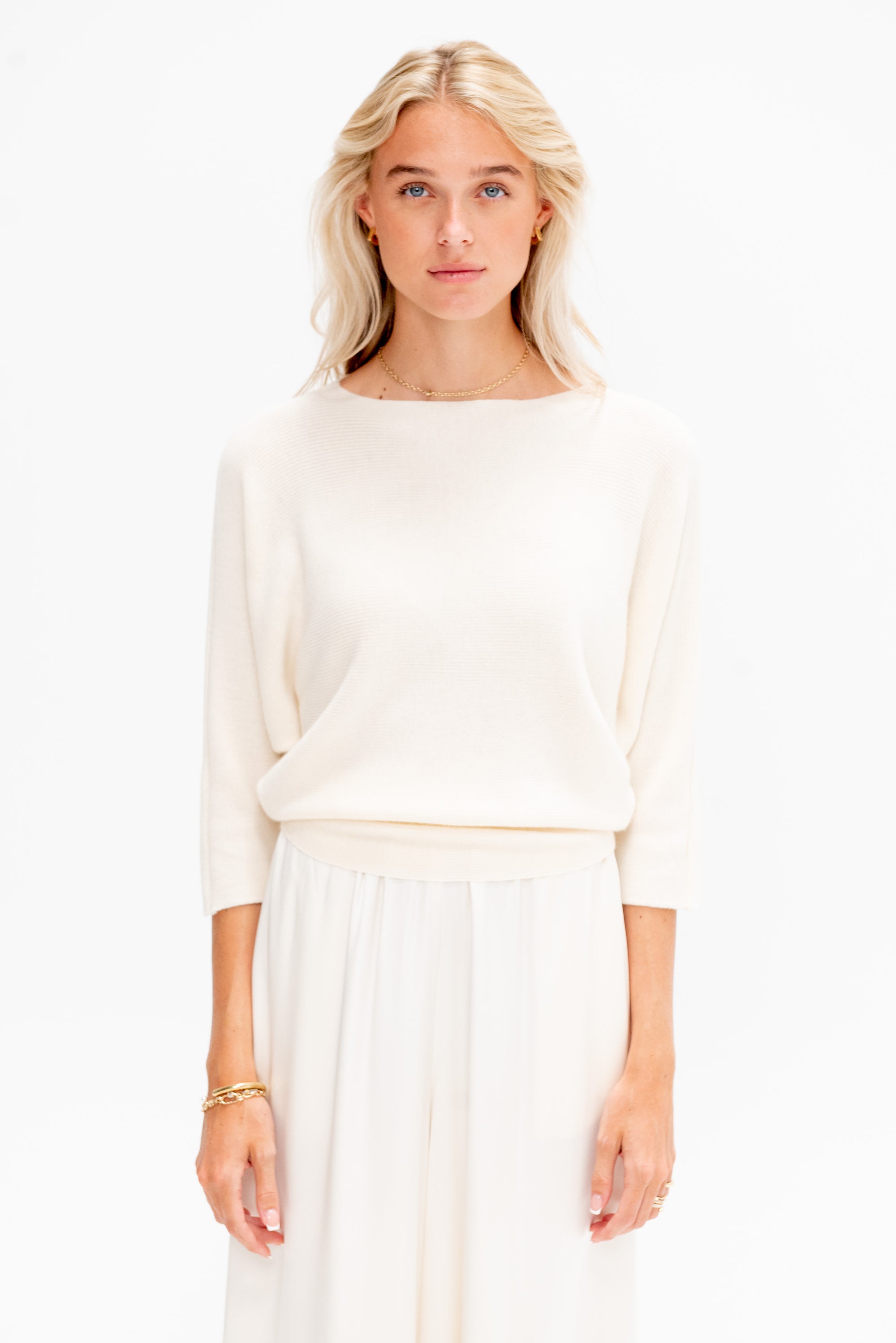 Batwinged Sweater Cashmere Knit