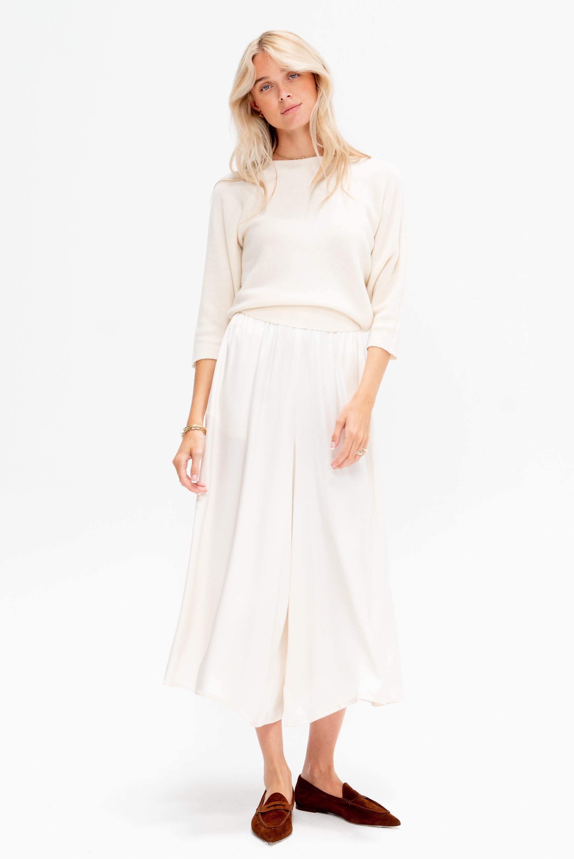 Batwinged Sweater Cashmere Knit