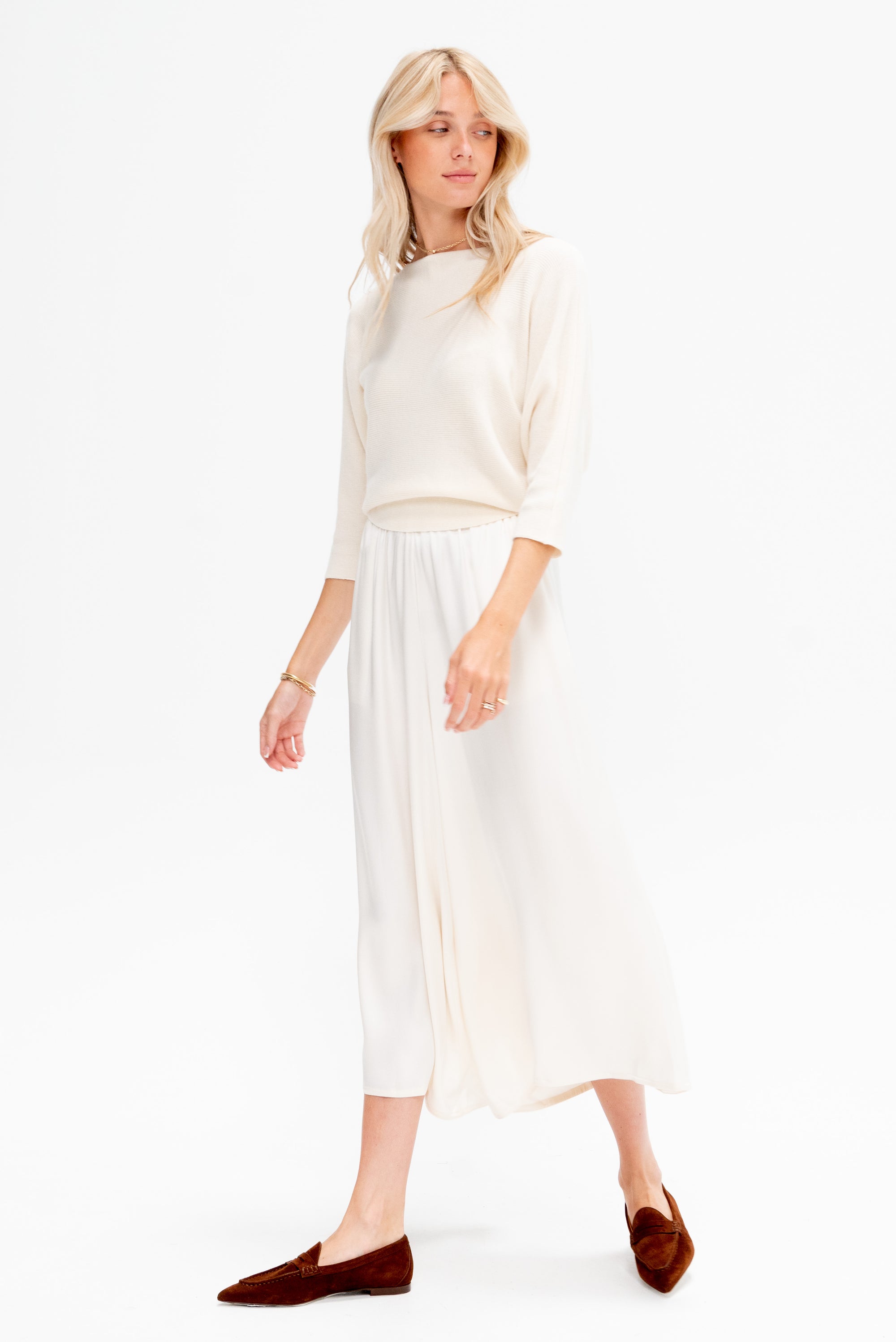 Batwinged Sweater Cashmere Knit