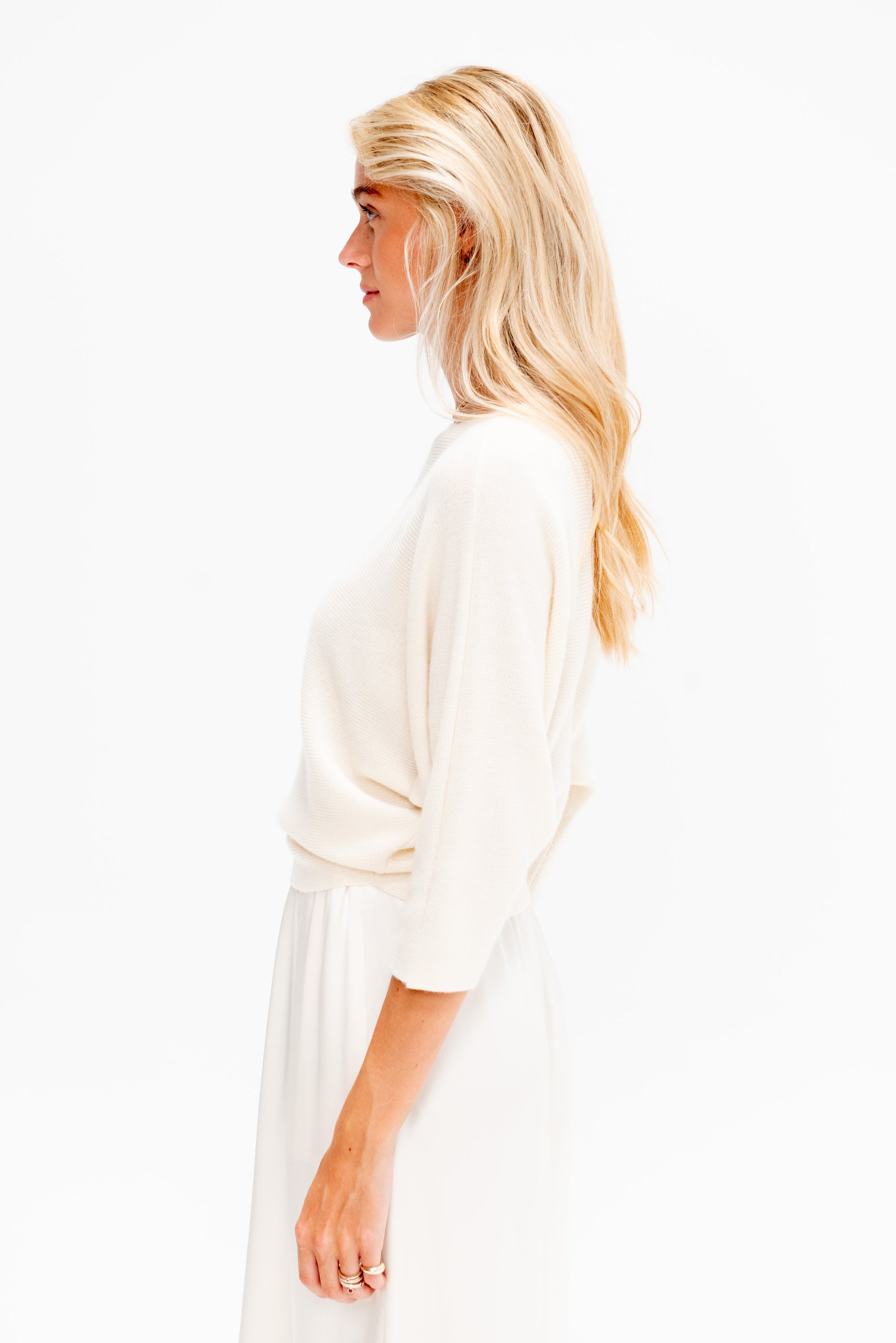 Batwinged Sweater Cashmere Knit