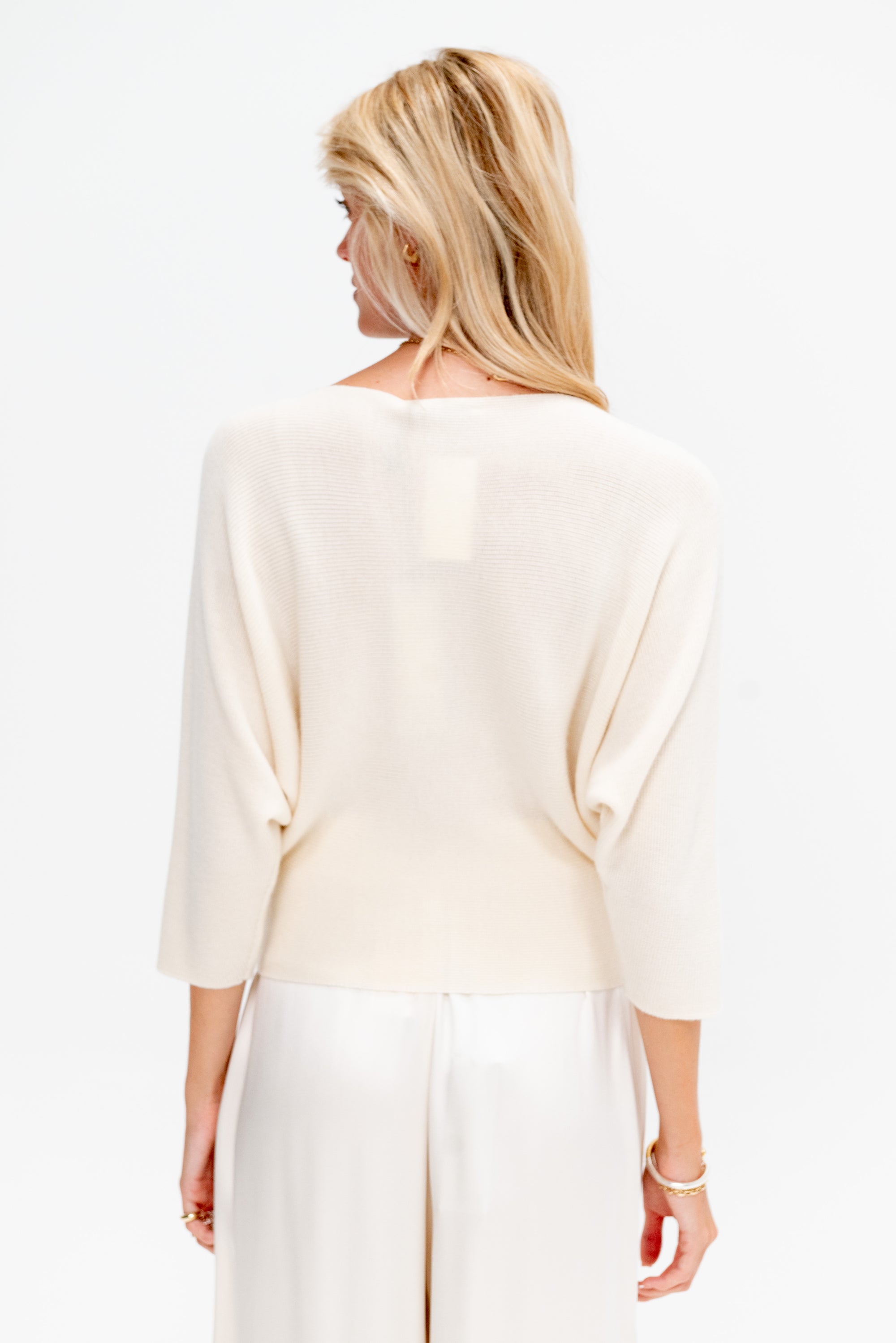 Batwinged Sweater Cashmere Knit