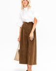 Corduroy High Waist Pants, Toffee