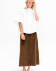 Corduroy High Waist Pants, Toffee