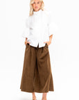 Corduroy High Waist Pants, Toffee