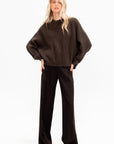 Crew Neck Ribbed Sweater, Yak