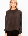 Crew Neck Ribbed Sweater, Yak
