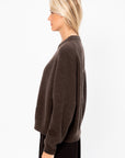 Crew Neck Ribbed Sweater, Yak