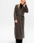 Long Coat with Patch Pocket, Herringbone