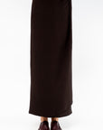 Long Sarong Skirt, Dark Brown