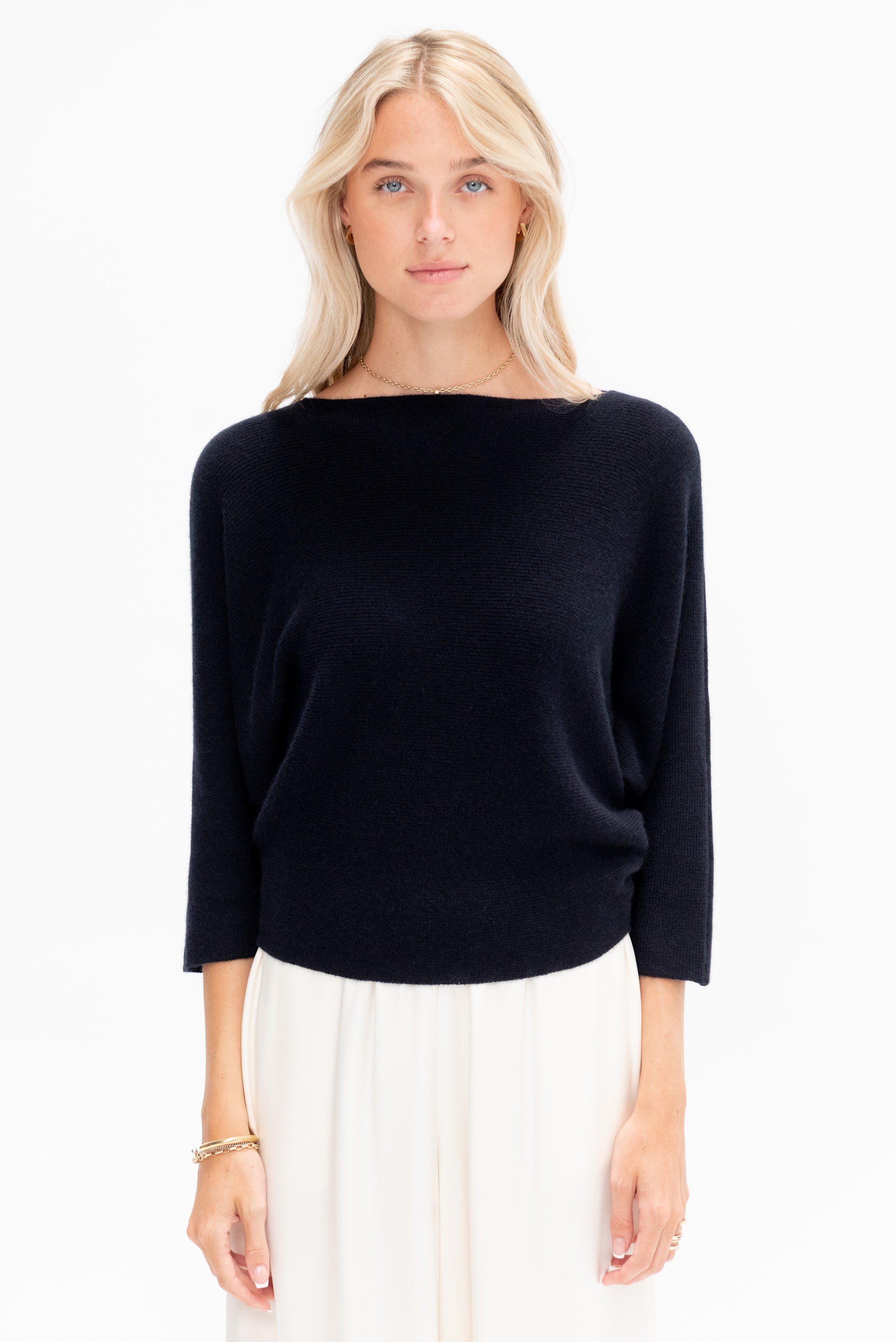 Batwinged Sweater Cashmere Knit